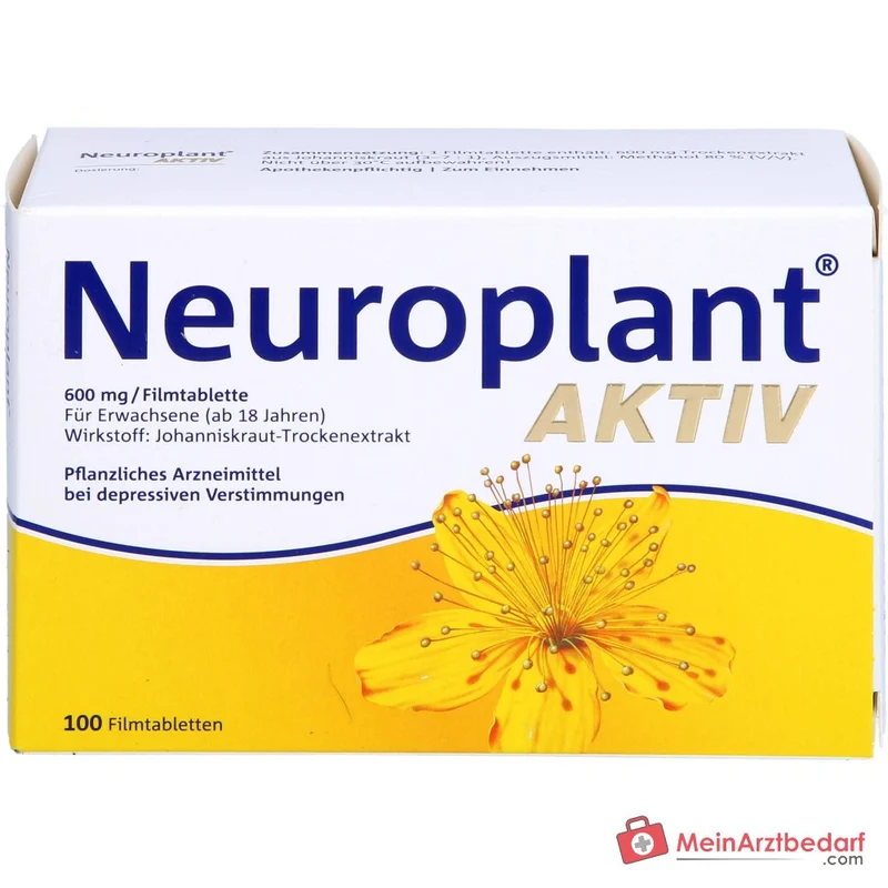 Dr. Willmar Schwabe Neuroplant Aktiv Johanniskraut-Trockenextrakt Filmtabletten 600 mg, 100 St.