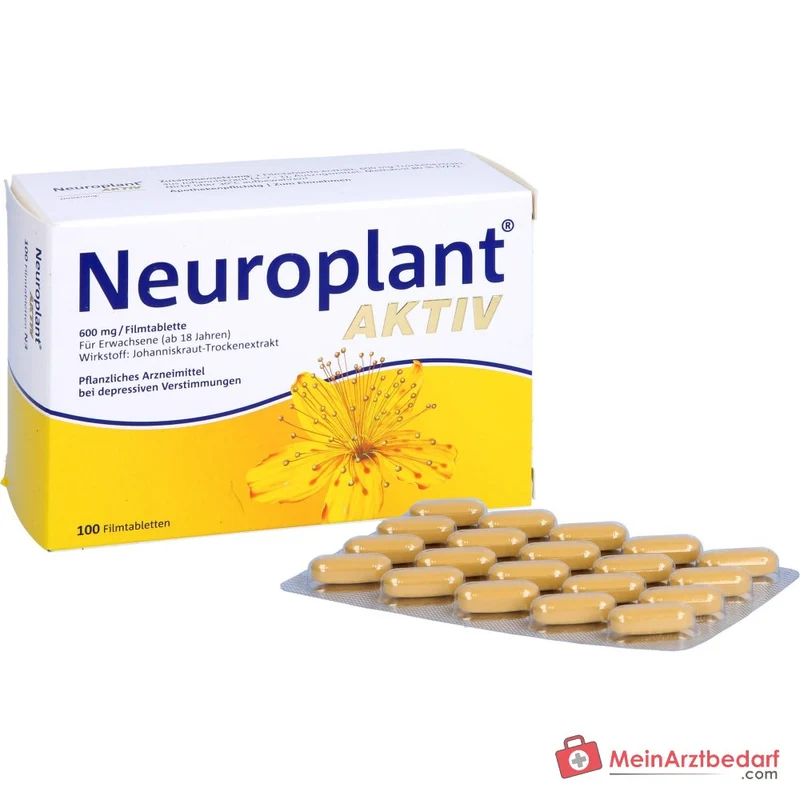 Dr. Willmar Schwabe Neuroplant Aktiv Johanniskraut-Trockenextrakt Filmtabletten 600 mg, 100 St.