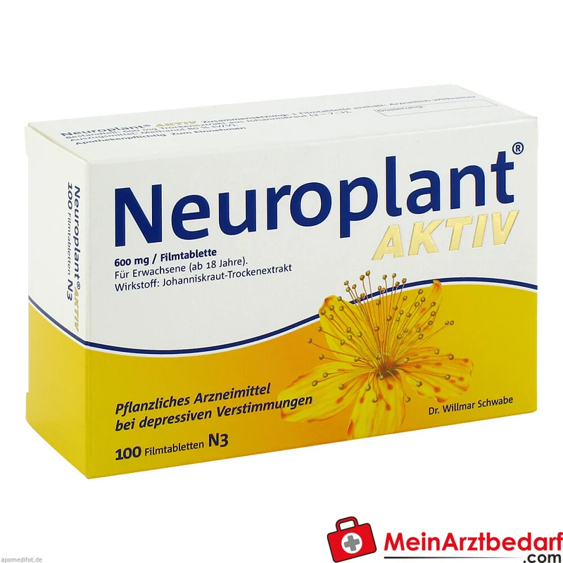 Dr. Willmar Schwabe Neuroplant Aktiv Johanniskraut-Trockenextrakt Filmtabletten 600 mg, 100 St.