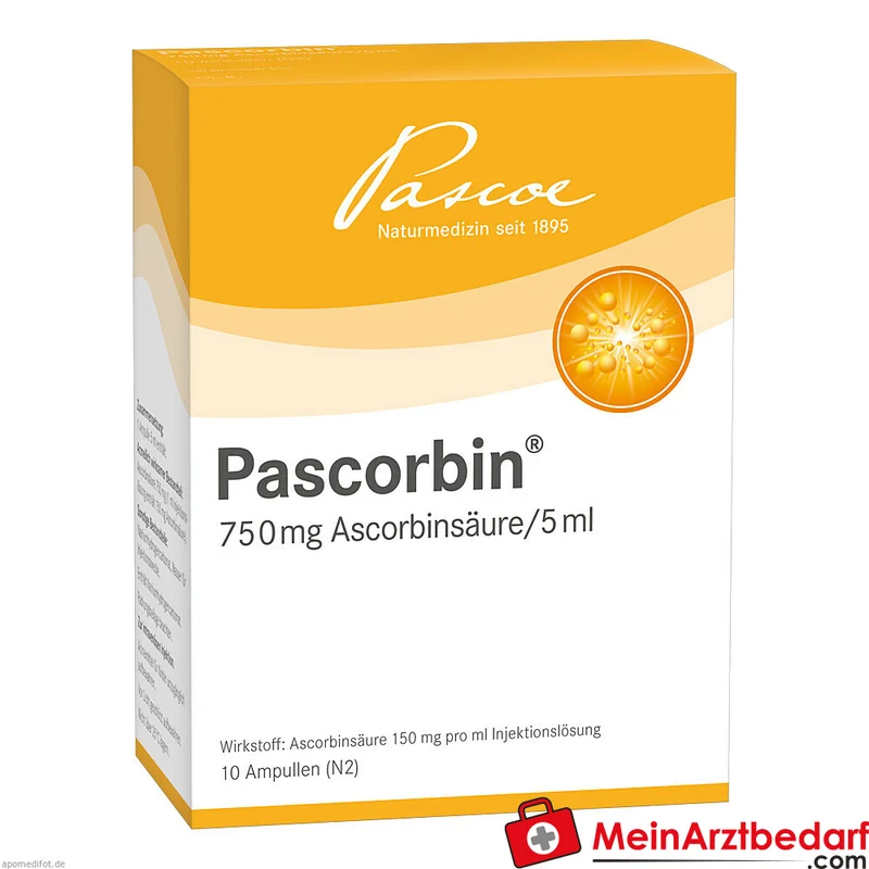 Pascorbin Ascorbinsäure 750 mg/5 ml Injektionslösung 5 ml Ampulle