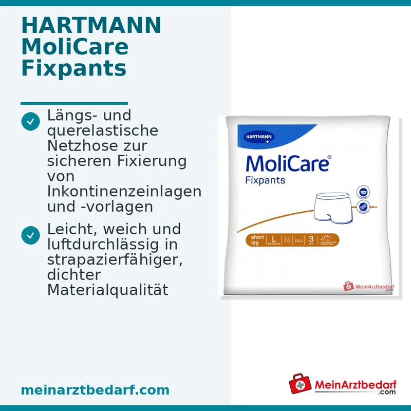 MoliCare® Fixpants short leg Netzhose Gr. L (80–120 cm) unsteriles Medizinprodukt Klasse I