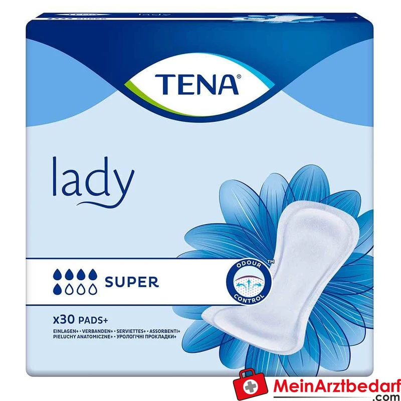 TENA Lady Super Inkontinenz-Einlagen für mittlere Blasenschwäche