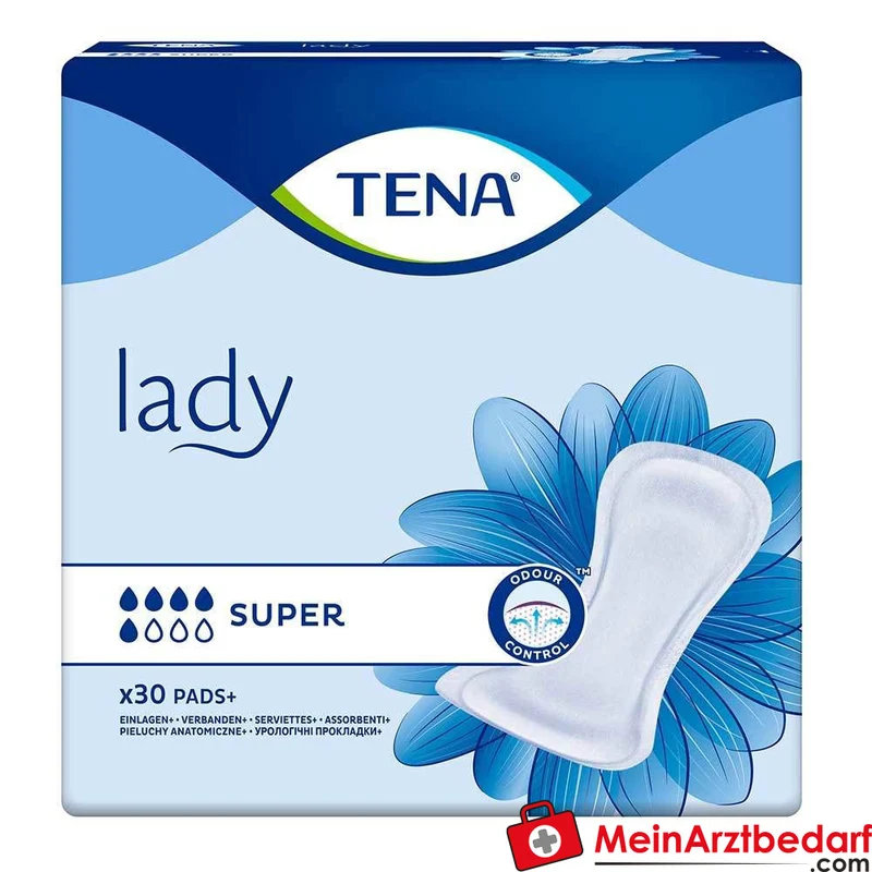 TENA Lady Super Inkontinenz-Einlagen für mittlere Blasenschwäche