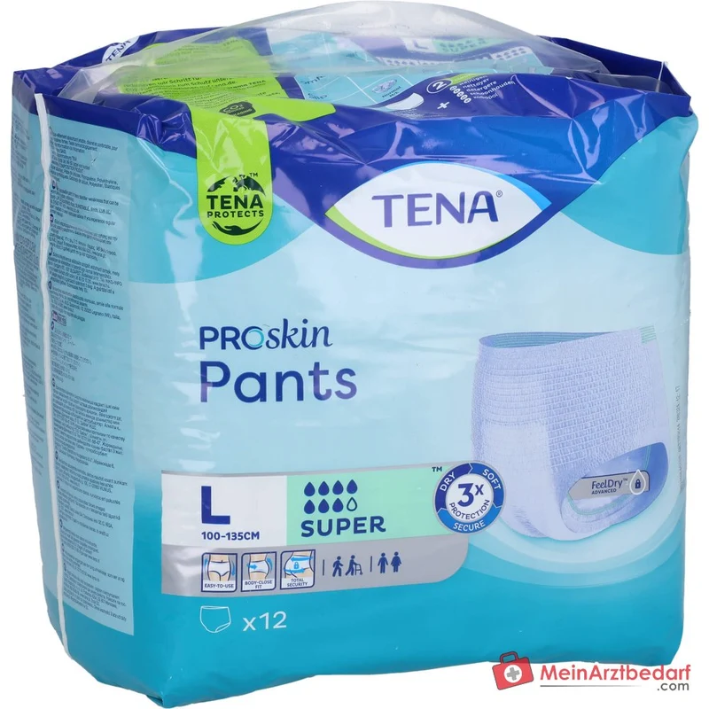 TENA Pants Super Einweghosen Large, 48 St. (4x12 St.)