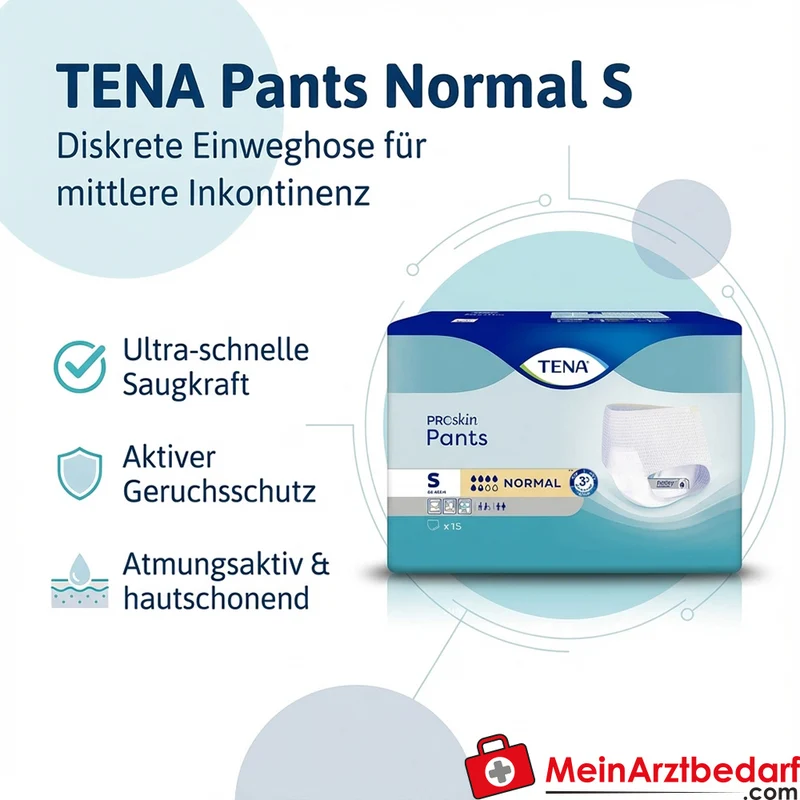 TENA Pants Normal S Einweghose Inkontinenz mittelstark atmungsaktiv