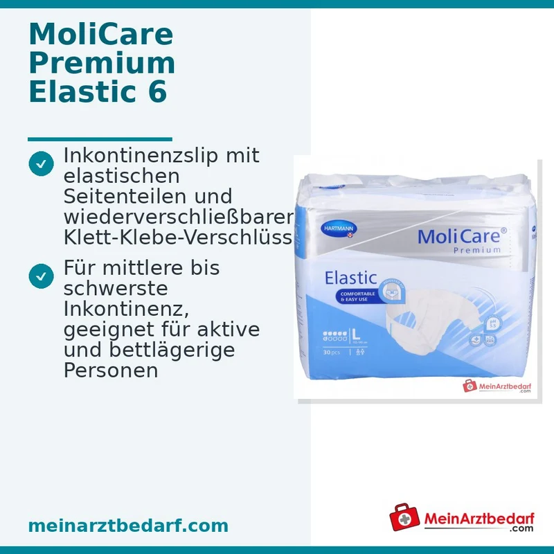 MoliCare Premium Elastic 6 Tropfen Inkontinenzslip Gr. L, 90 St.