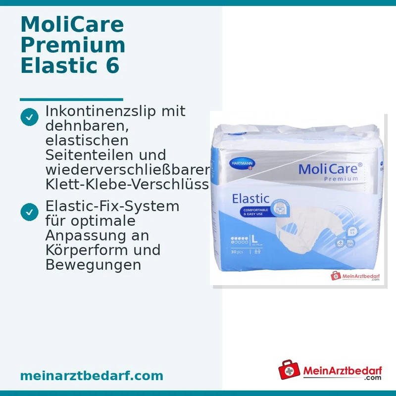 MoliCare Premium Elastic 6 Tropfen Inkontinenzslip Gr. L, 90 St.