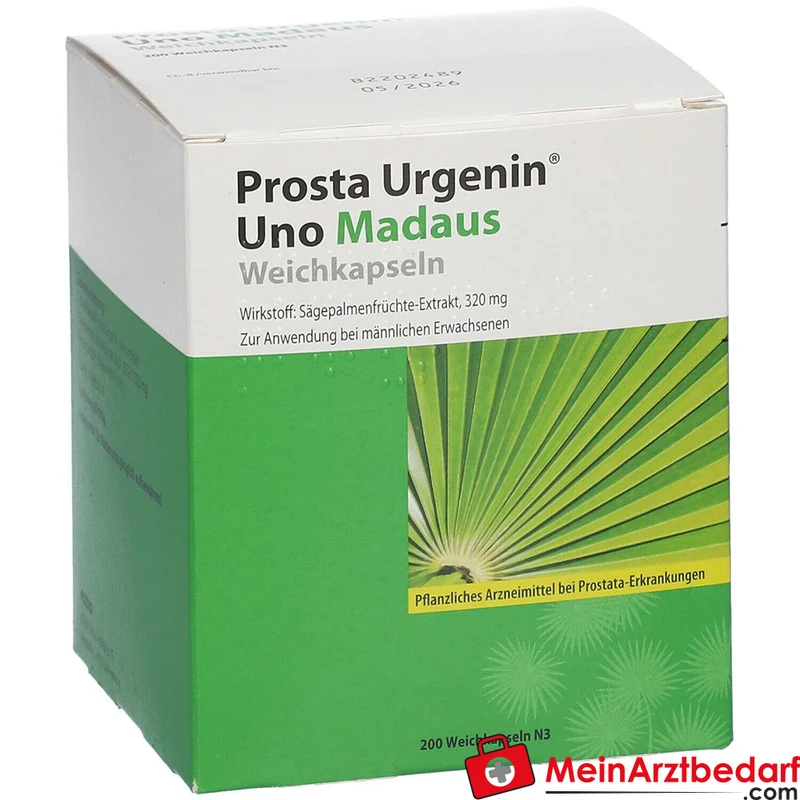 Prosta Urgenin Uno Madaus Sägepalmenfrüchte-Dickextrakt Weichkapseln, 60 St.
