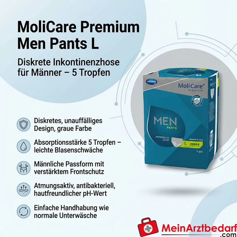 MoliCare Premium Men Pants 5 Tropfen Inkontinenzhose Gr. L