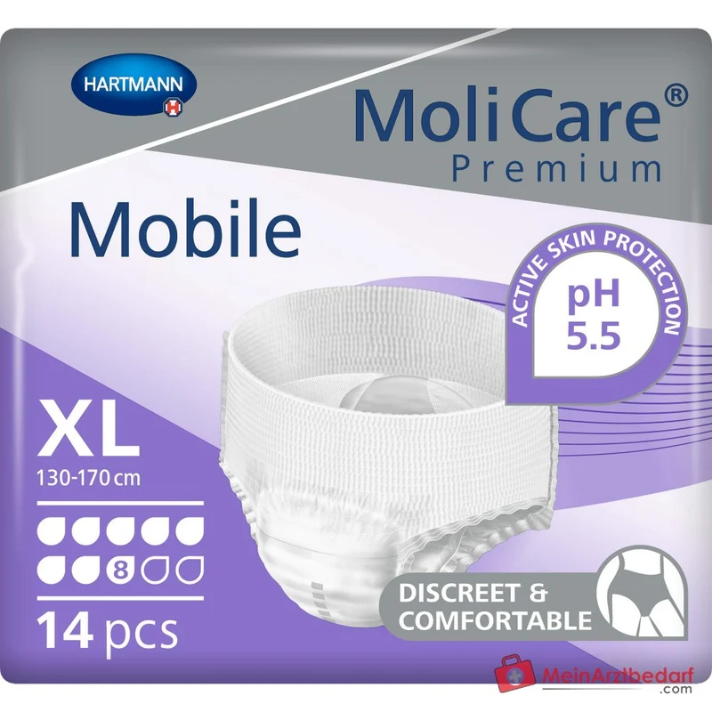 MoliCare Premium Mobile 8 Tropfen Einweghose XL, 56 St.