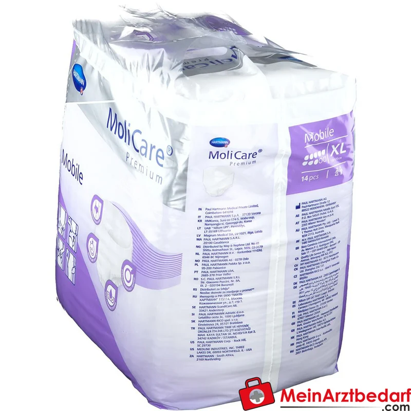 MoliCare Premium Mobile 8 Tropfen Einweghose XL, 56 St.