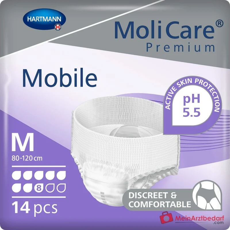 PAUL HARTMANN MoliCare Premium Mobile 8 Tropfen Einweghose, Größe M, 3x14 Stück