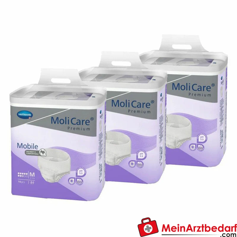 PAUL HARTMANN MoliCare Premium Mobile 8 Tropfen Einweghose, Größe M, 3x14 Stück