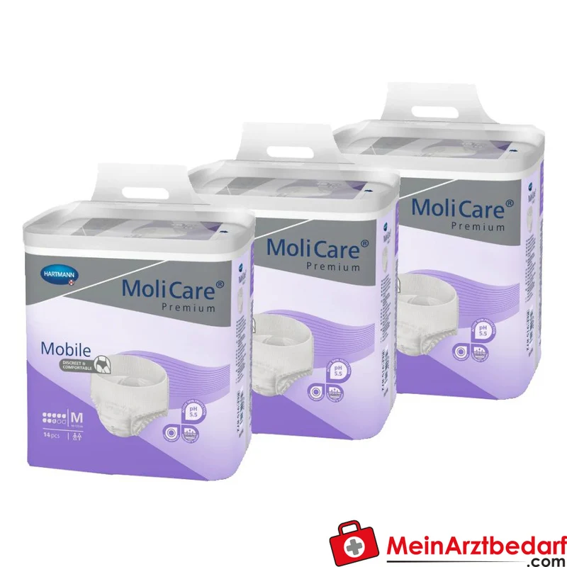 PAUL HARTMANN MoliCare Premium Mobile 8 Tropfen Einweghose, Größe M, 3x14 Stück