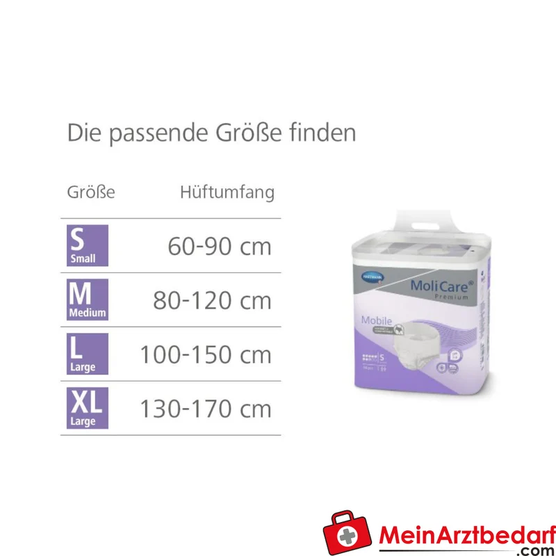 PAUL HARTMANN MoliCare Premium Mobile 8 Tropfen Einweghose, Größe M, 3x14 Stück