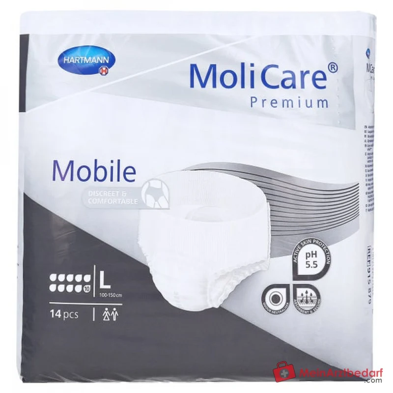 Hartmann MoliCare Premium Mobile 8 Tropfen Einweghose Größe L, 56 Stück