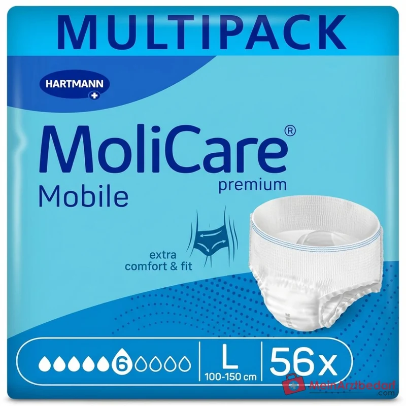 Hartmann MoliCare Premium Mobile 8 Tropfen Einweghose Größe L, 56 Stück