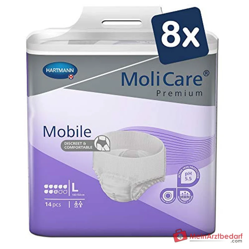 Hartmann MoliCare Premium Mobile 8 Tropfen Einweghose Größe L, 56 Stück