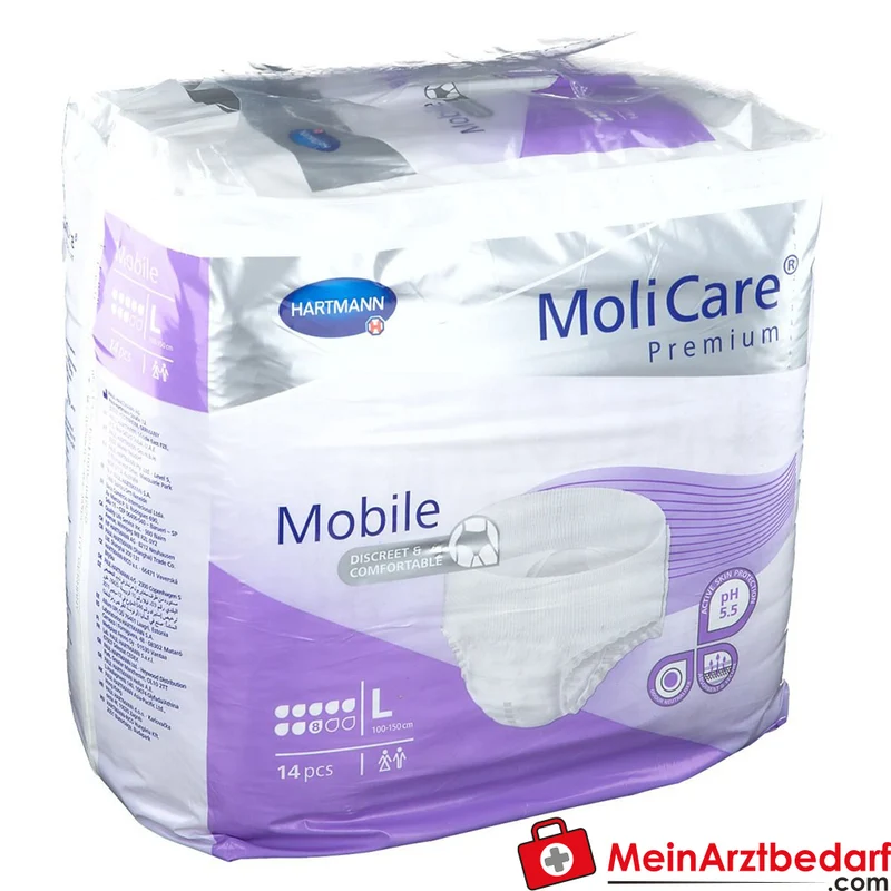 Hartmann MoliCare Premium Mobile 8 Tropfen Einweghose Größe L, 56 Stück