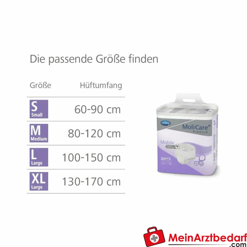 Hartmann MoliCare Premium Mobile 8 Tropfen Einweghose Größe L, 56 Stück