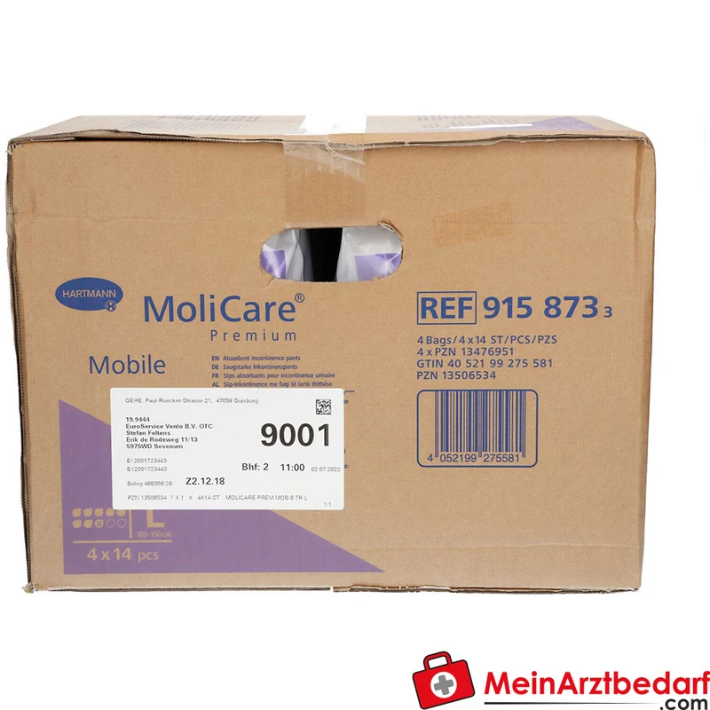 Hartmann MoliCare Premium Mobile 8 Tropfen Einweghose Größe L, 56 Stück