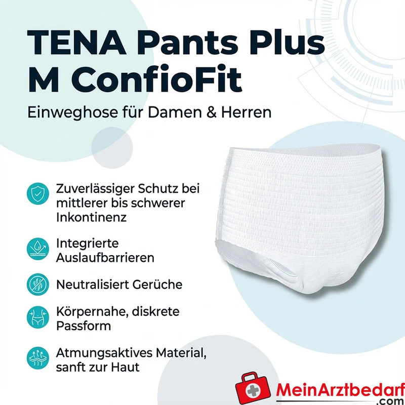 TENA Pants Plus M ConfioFit Einweghosen, 56 St. (4x14 St.)