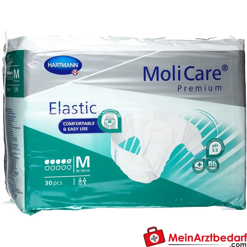 MoliCare Premium Elastic 5 Tropfen Inkontinenz-Slip Größe M (85–120 cm)