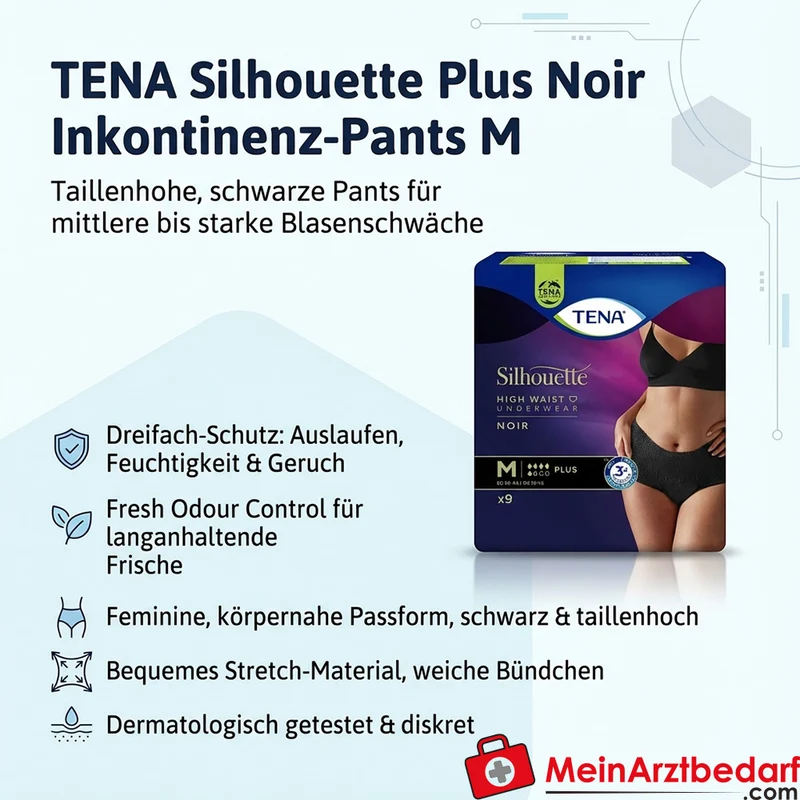 TENA Silhouette Plus Noir Inkontinenz-Pants M 9 Stück
