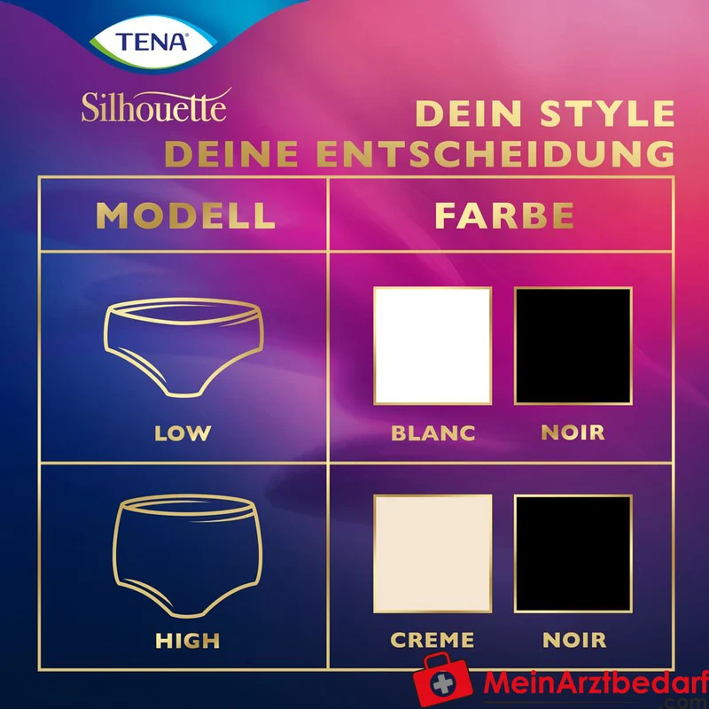 TENA Silhouette Plus Noir L Inkontinenz-Pants Damen taillenhoch