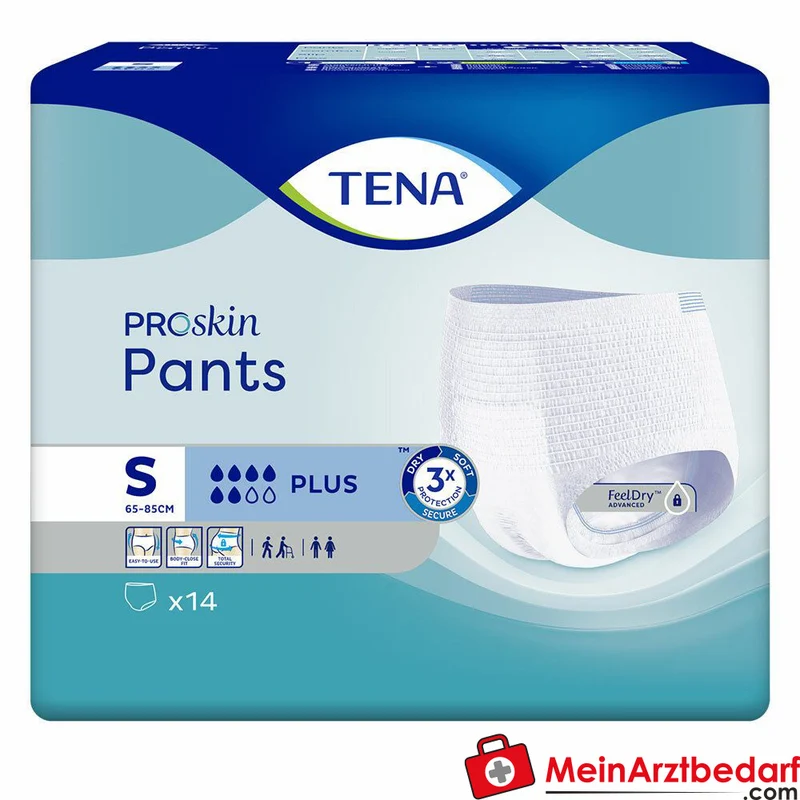 Tena Pants Plus Einweghosen bei mittlerer bis schwerer Inkontinenz, Größe S, 14 St.