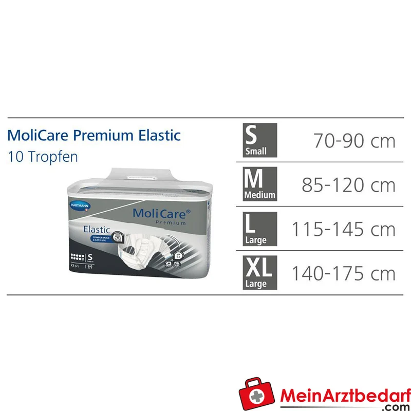 MoliCare Premium Elastic Inkontinenz-Slip 10 Tropfen Gr. M 56 Stück