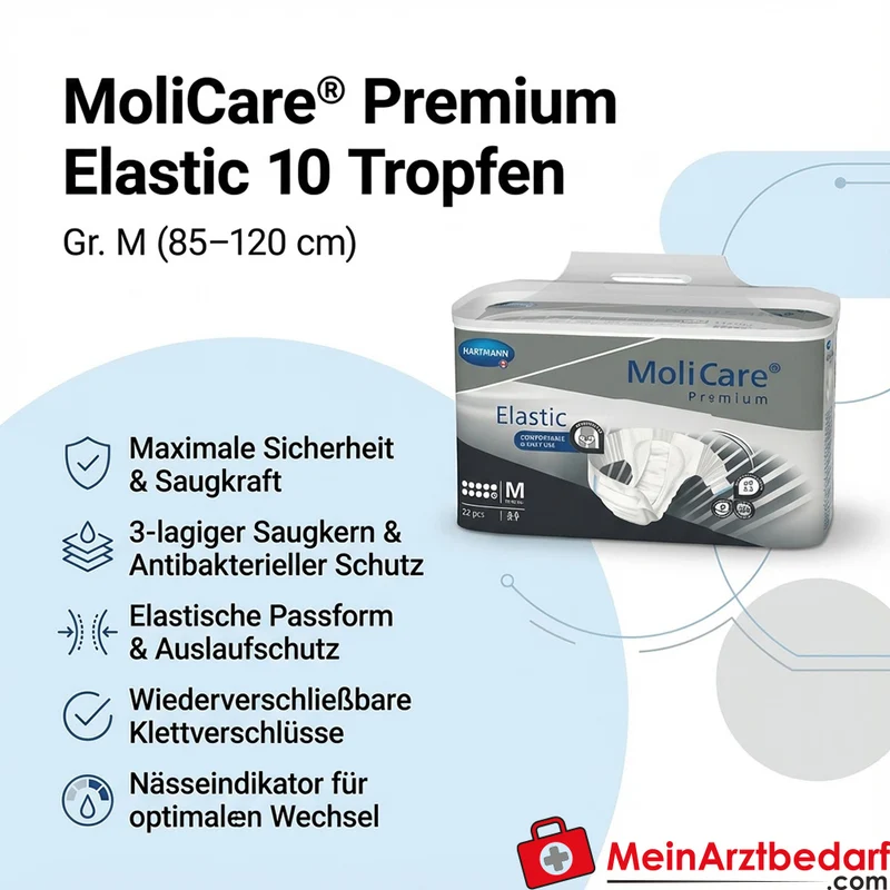 MoliCare Premium Elastic Inkontinenz-Slip 10 Tropfen Gr. M 56 Stück