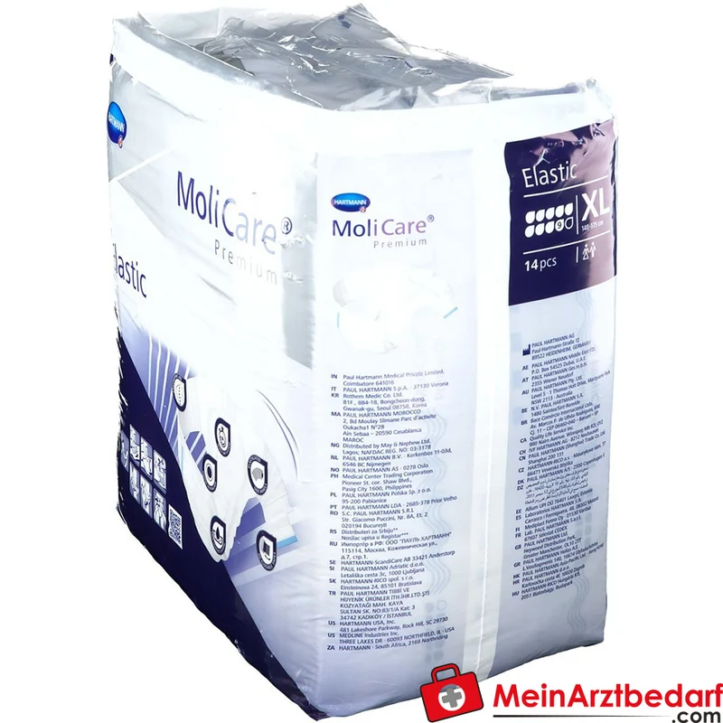MOLICARE Premium Elastic Slip 9 Tropfen XL Inkontinenzslip 14 Stück