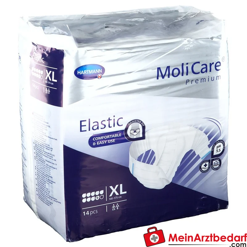 MOLICARE Premium Elastic Slip 9 Tropfen XL Inkontinenzslip 14 Stück