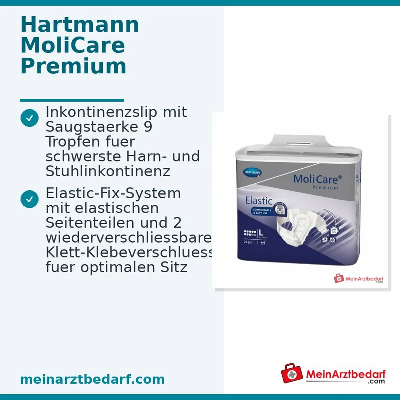 MOLICARE Premium Elastic 9 Tropfen Inkontinenzslip Gr. S (70-90 cm)