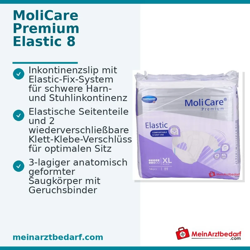 MoliCare Premium Elastic Inkontinenz-Slip 8 Tropfen Größe XL