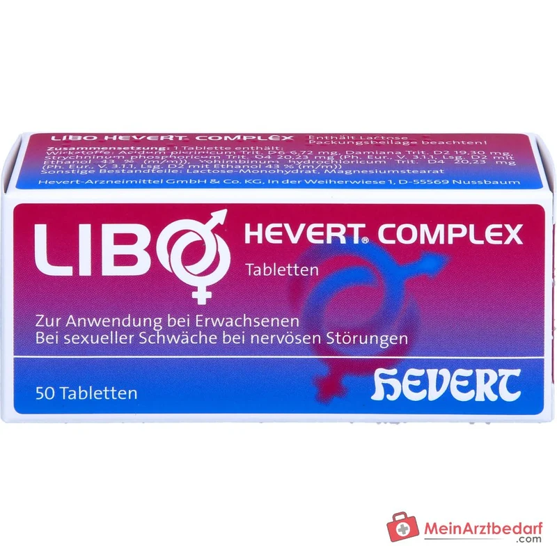 Hevert Libo Complex homöopathische Tabletten mit Acidum picrinicum und Damiana 100 Stück