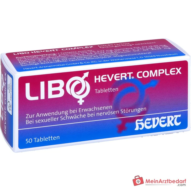 Hevert Libo Complex homöopathische Tabletten mit Acidum picrinicum und Damiana 100 Stück