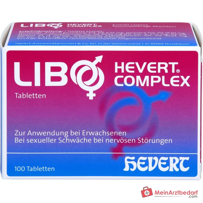 Hevert Libo Complex homöopathische Tabletten mit Acidum picrinicum und Damiana 100 Stück