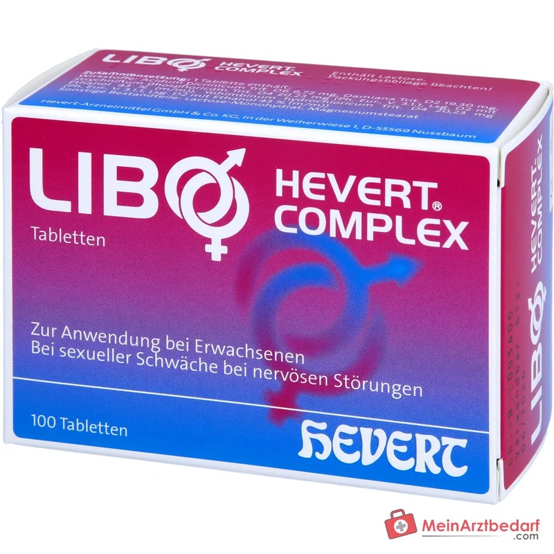 Hevert Libo Complex homöopathische Tabletten mit Acidum picrinicum und Damiana 100 Stück