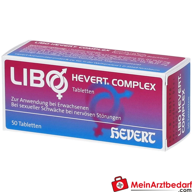 Hevert Libo Complex homöopathische Tabletten mit Acidum picrinicum und Damiana 100 Stück
