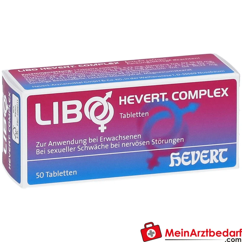 Hevert Libo Complex homöopathische Tabletten mit Acidum picrinicum und Damiana 100 Stück