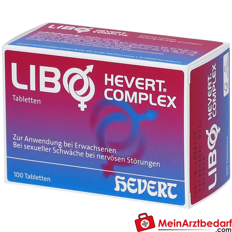 Hevert Libo Complex homöopathische Tabletten mit Acidum picrinicum und Damiana 100 Stück