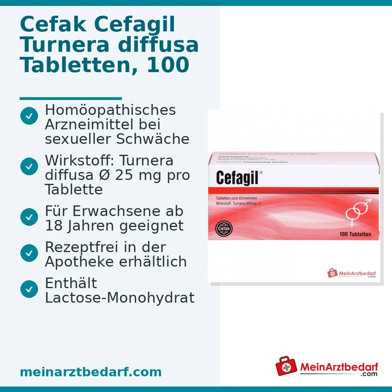 Cefagil 25 mg Turnera diffusa Urtinktur Tabletten 100 St