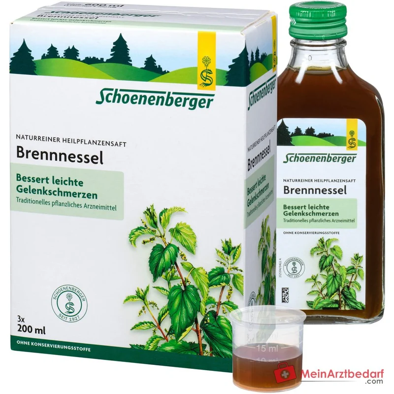 Schoenenberger Naturreiner Heilpflanzensaft Brennnessel Brennnesselkraut-Presssaft Saft, 200 ml
