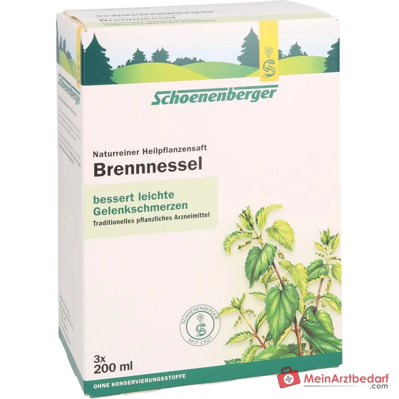 Schoenenberger Naturreiner Heilpflanzensaft Brennnessel Brennnesselkraut-Presssaft Saft, 200 ml