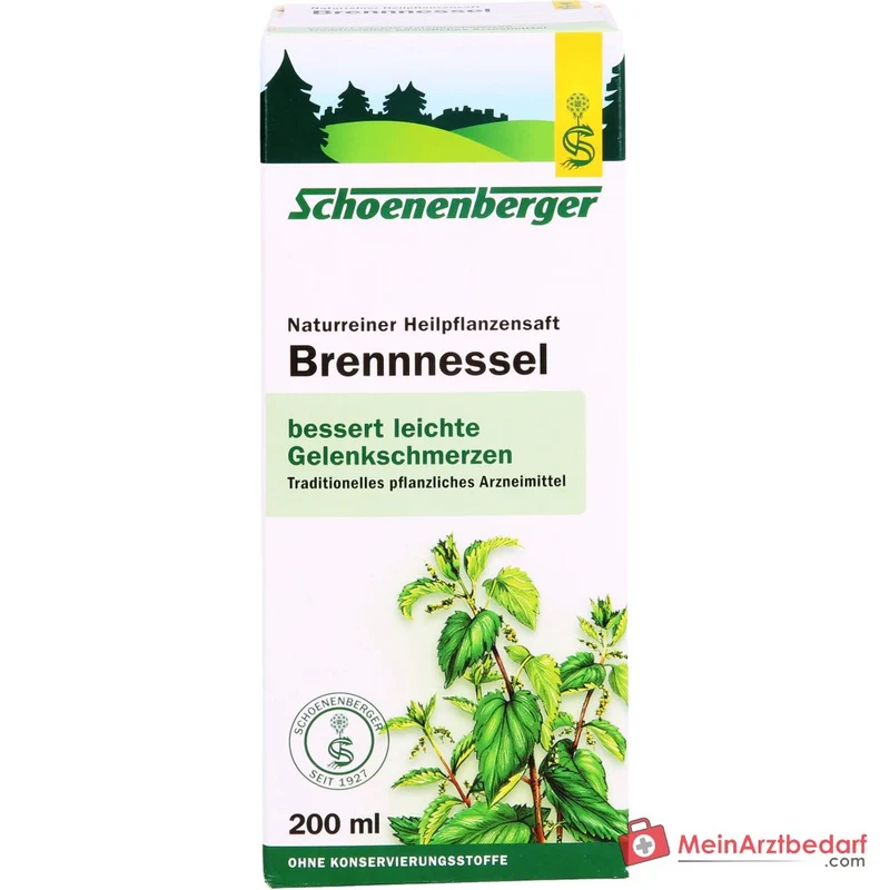 Schoenenberger Naturreiner Heilpflanzensaft Brennnessel Brennnesselkraut-Presssaft Saft, 200 ml