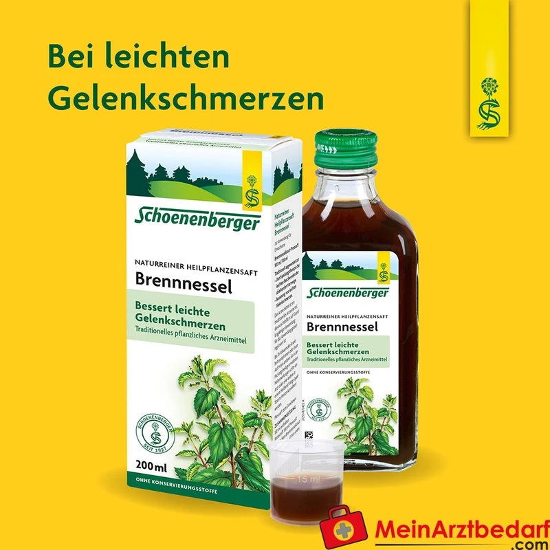Schoenenberger Naturreiner Heilpflanzensaft Brennnessel Brennnesselkraut-Presssaft Saft, 200 ml