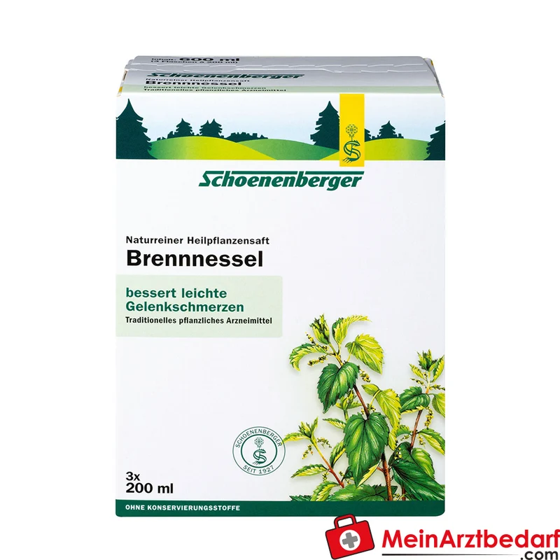 Schoenenberger Naturreiner Heilpflanzensaft Brennnessel Brennnesselkraut-Presssaft Saft, 200 ml