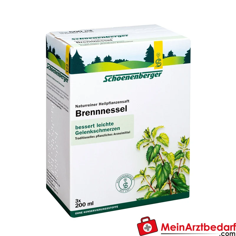 Schoenenberger Naturreiner Heilpflanzensaft Brennnessel Brennnesselkraut-Presssaft Saft, 200 ml